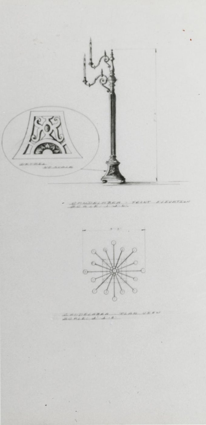 Design of the candelabrum for Florestan